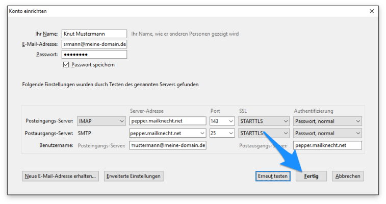 5. Kontrolle und Fertig